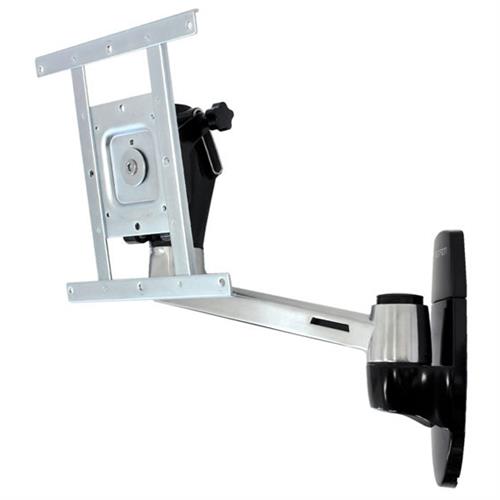 Ergotron LX HD Wall Mount Swing Arm. Maximum weight capacity: 22.7 kg Maximum screen size: 106.7 cm (42") Minimum VESA mount: 75 x 75 mm Maximum VESA mount: 200 x 200 mm. Tilt angle range: -20 - 20. Product colour: Aluminium
