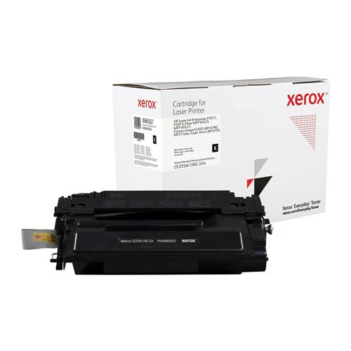 Everyday Black Toner by compatible with HP 55A (CE255A) Standard capacity. Black toner page yield: 6000 pages Printing colours: Black Quantity per pack: 1 pc(s)