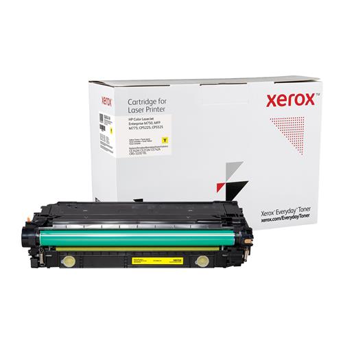 Everyday Yellow Remanufactured Toner by Xerox compatible with HP 651A 650A 307A (CE342A/CE272A/CE742A) Standard capacity