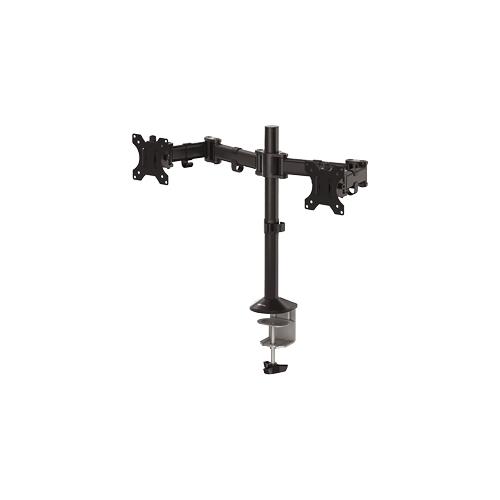 Fellowes Reflex Dual Monitor Arm - Dual Monitor Mount for 8KG 27 Inch Screens - Adjustable Monitor Desk Mount - Tilt 45 Pan 180 Rotation 360 VESA 75 x 75/100 x 100 - Black