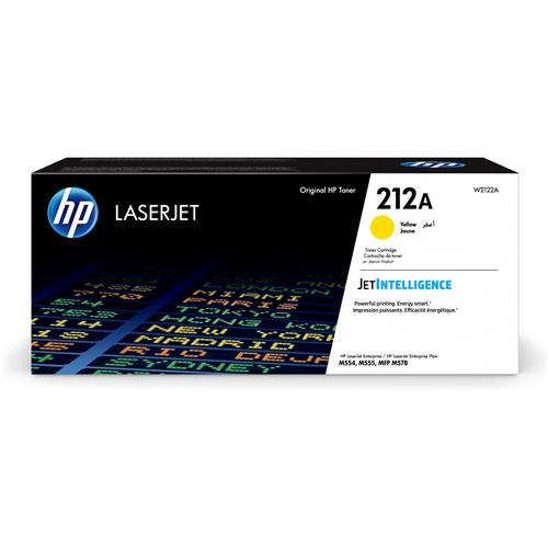 HP 212A Yellow Original LaserJet Toner Cartridge. Colour toner page yield: 4500 pages Black toner page yield: 0 pages Printing colours: Yellow Quantity per pack: 1 pc(s)