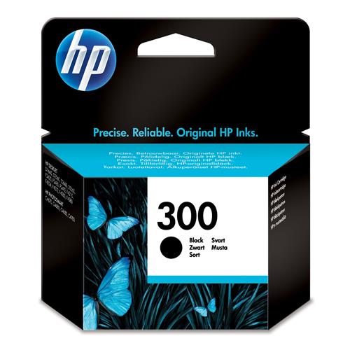 HP 300 Black Original Ink Cartridge. Cartridge capacity: Standard Yield Black ink type: Pigment-based ink Printing colours: Black Quantity per pack: 1 pc(s) Black ink page yield: 200 pages