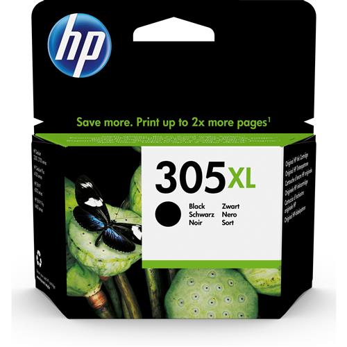 HP 305XL High Yield Black Original Ink Cartridge. Cartridge capacity: High (XL) Yield Black ink type: Pigment-based ink Black ink volume: 4 ml Printing colours: Black Quantity per pack: 1 pc(s) Black ink page yield: 240 pages