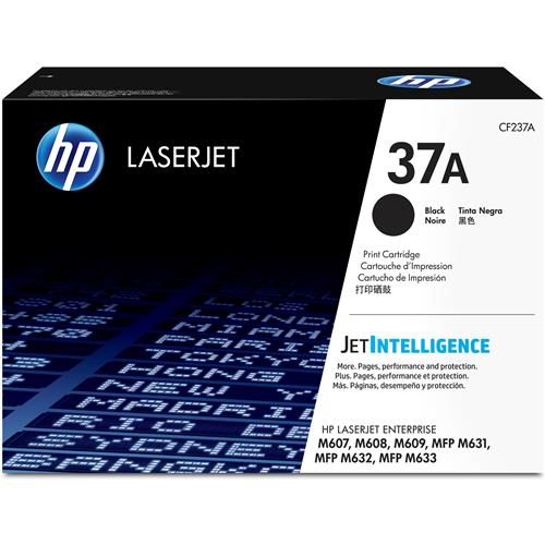HP 37A Black Original LaserJet Toner Cartridge. Black toner page yield: 11000 pages Printing colours: Black Quantity per pack: 1 pc(s)