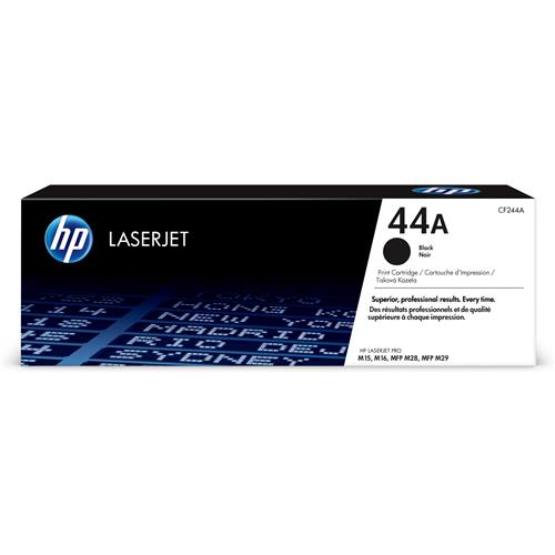 HP 44A Black Original LaserJet Toner Cartridge. Black toner page yield: 1000 pages Printing colours: Black Quantity per pack: 1 pc(s)