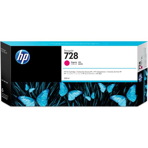 HP 728 300-ml Magenta DesignJet Ink Cartridge HP DesignJet T730 Printer HP DesignJet T830 Multifunction Printer Thermal inkjet Magenta Singapore 283 mm 41 mm