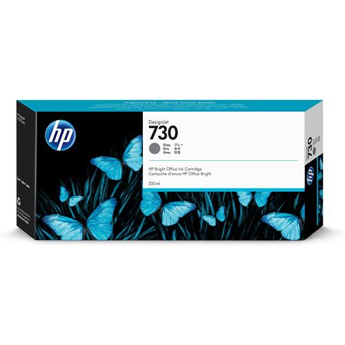 HP 730 300-ml Gray DesignJet Ink Cartridge HP DesignJet T1700 Printer series Thermal inkjet P2V72A Business Singapore 283 mm