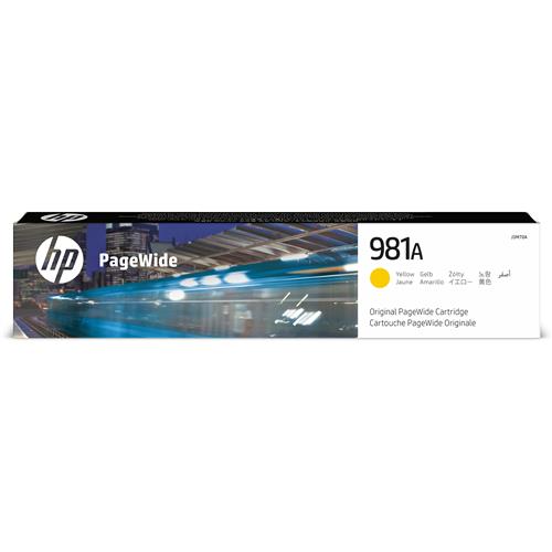 HP 981A Yellow Original PageWide Cartridge. Colour ink type: Pigment-based ink Cartridge capacity: Standard Yield Colour ink page yield: 6000 pages Colour ink volume: 68.5 ml Printing colours: Yellow Quantity per pack: 1 pc(s)