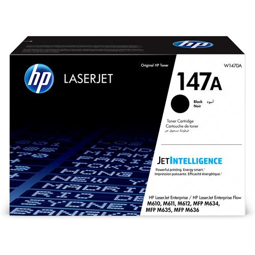 HP LaserJet 147A Black Original Toner Cartridge. Black toner page yield: 10500 pages Printing colours: Black Quantity per pack: 1 pc(s)