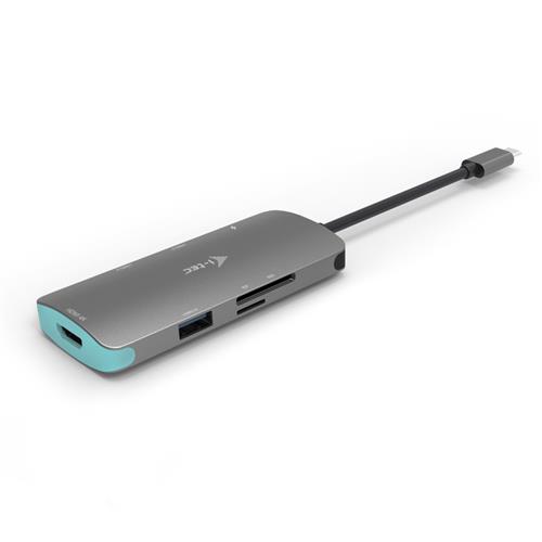i-tec Metal USB-C Nano Dock 4K HDMI + Power Delivery 100 W Wired USB 3.2 Gen 1 (3.1 Gen 1) Type-C 100 W Silver Turquoise MicroSD (TransFlash) SD 3840 x 2160 pixels
