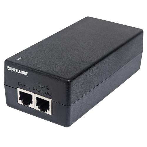 Intellinet Gigabit Ultra PoE+ Injector 1 x 60 W Port IEEE 802.3bt and IEEE 802.3at/af Compliant Plastic Housing (UK Power Cord)