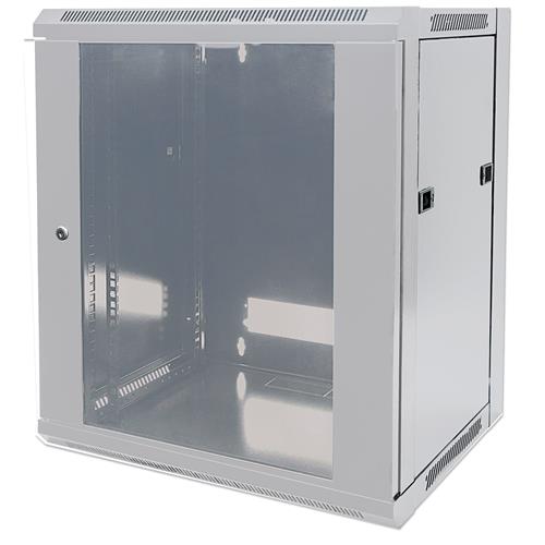 Photos - Server Component INTELLINET 19" Network Cabinet - Wall Mount  12U 600mm Deep Grey Flatpack Max 60kg Metal & Glass Door Bac (Standard)
