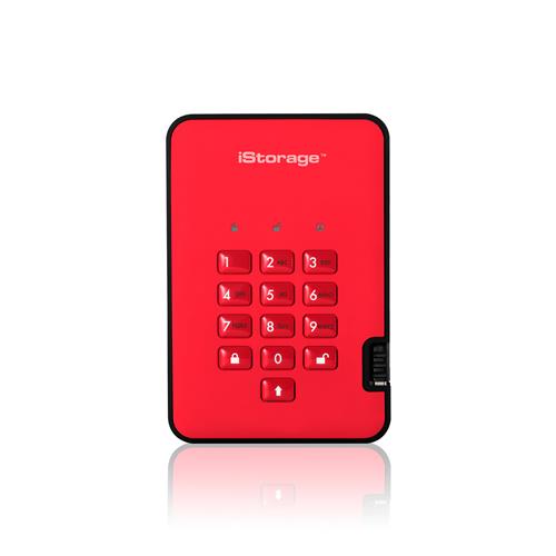 iStorage diskAshur SSD 1TB Red | Secure Portable Solid State Drive |AES-XTS 256-bit Hardware Encryption | PIN protected | OS & Platform Independent | TAA Compliant |Brute force hack defence | Dust/Water Resistant