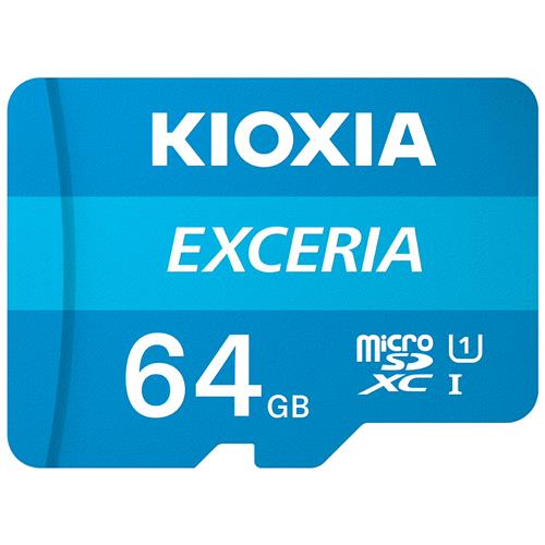 Kioxia Exceria 64 GB MicroSDXC Class 10 UHS-I 100 MB/s Class 1 (U1)