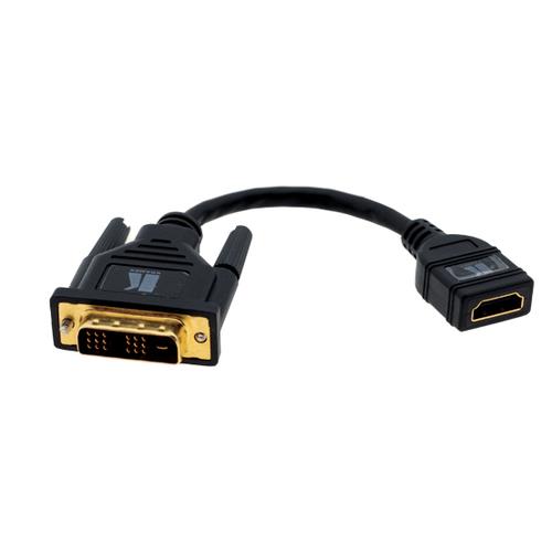 Kramer Electronics DVI-D (M) to HDMI (F) 0.3 m HDMI Type A (Standard) Black