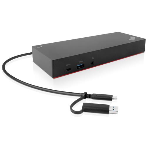 Photos - Card Reader / USB Hub Lenovo 40AF0135EU Wired 101001000 Mbit/s Black 4K Ultra HD 3840 x 2160 pixels 
