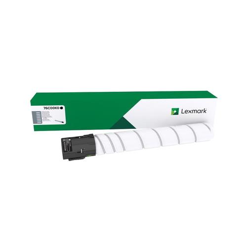Lexmark 76C00K0. Black toner page yield: 18500 pages Printing colours: Black Quantity per pack: 1 pc(s)