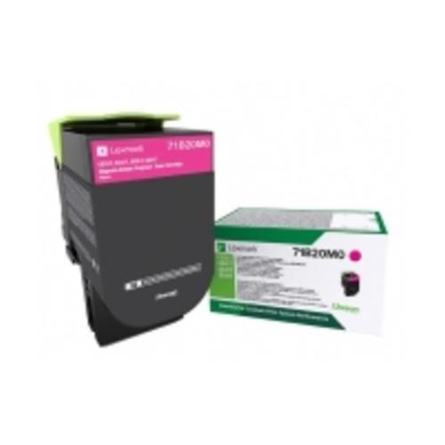 Lexmark 71B20M0. Colour toner page yield: 2300 pages Printing colours: Magenta Quantity per pack: 1 pc(s)