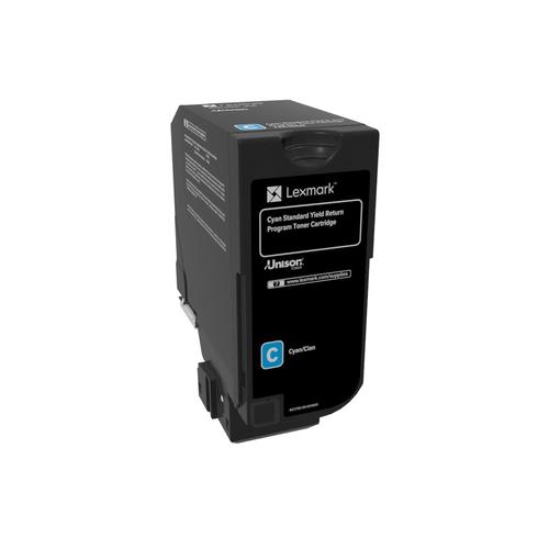 Lexmark 74C2SC0. Colour toner page yield: 7000 pages Printing colours: Cyan Quantity per pack: 1 pc(s)