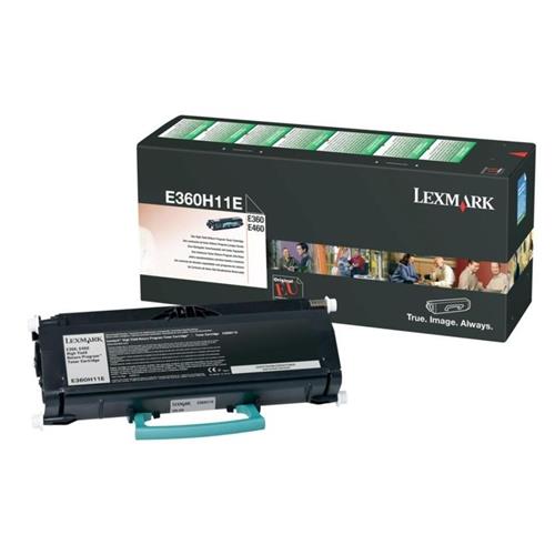 Lexmark E360H11E. Black toner page yield: 9000 pages Printing colours: Black Quantity per pack: 1 pc(s)