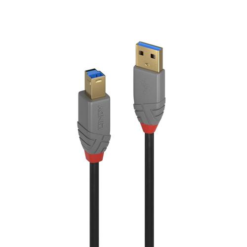 Lindy 5m USB 3.2 Type A to B Cable 5Gbps Anthra Line. Cable length: 5 m. Connector 1: USB A Connector 2: USB B USB version: USB 3.2 Gen 1 (3.1 Gen 1) Maximum data transfer rate: 5 Gbit/s Connector contacts plating: Gold Product colour: Black