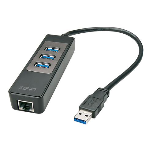 Lindy USB 3.0 Hub and Gigabit Ethernet Converter