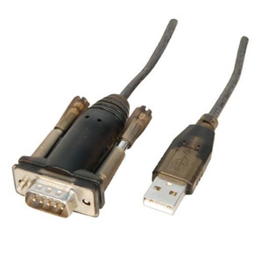 Lindy USB to Serial Converter Lite Grey Transparent 1.5 m USB Type-A RS-232 Male Male