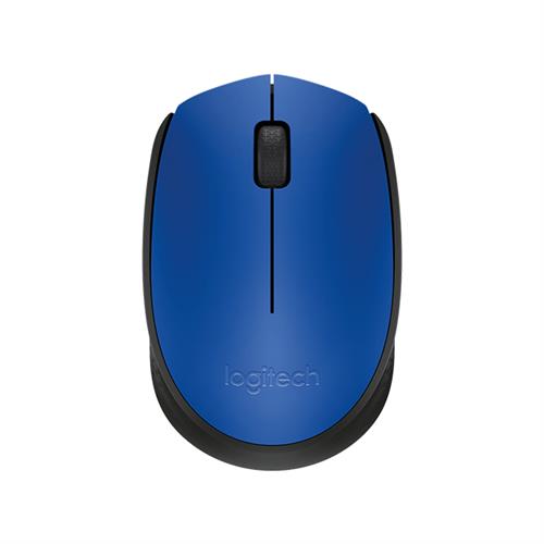 Logitech M170 Wireless Mouse Ambidextrous Optical RF Wireless 1000 DPI Black Blue