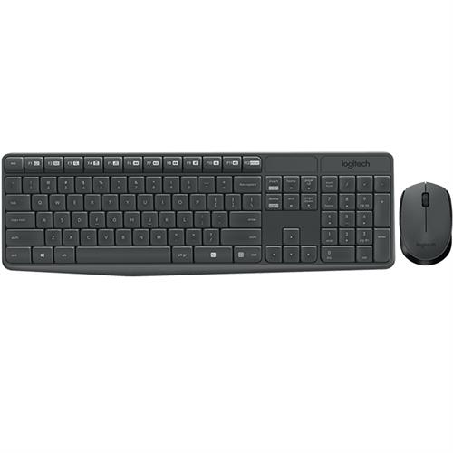 Logitech MK235 keyboard Mouse included Universal RF Wireless Greek Grey