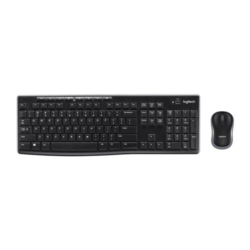 Logitech MK270 keyboard Mouse included Home RF Wireless QWERTY US International Black