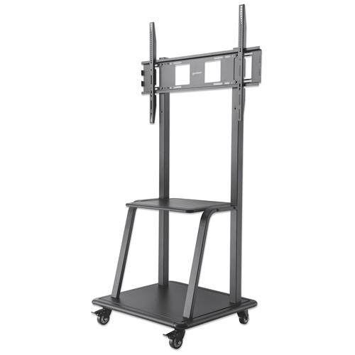 Manhattan Trolley Mount Stand for TV & Monitors For screens 37" to 100" VESA compatibility: all between 200x200 to 800x600mm - check the dimensions of the four mounting holes on back of screen to ensure it fits Max 150kg Black LFD Stand Bracke