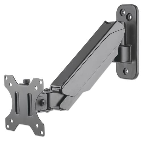 Manhattan Wall Mount for TV & Monitors (Spring Arm 2 pivots) For screens 17" to 32" VESA compatibility: 75x75mm and 100x100mm - check the dimensions of the four mounting holes on back of screen to ensure it fits Max 8kg Black Bracket Lifetime W