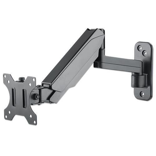 Manhattan Wall Mount for TV & Monitors (Spring Arm 3 pivots) For screens 17" to 32" VESA compatibility: 75x75mm and 100x100mm - check the dimensions of the four mounting holes on back of screen to ensure it fits Max 8kg Black Bracket Lifetime W