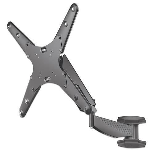 Manhattan Wall Mount for TV & Monitors (Spring Arm 3 pivots) For screens 17" to 55" VESA compatibility: all between 75x75mm to 400x400mm - check the dimensions of the four mounting holes on back of screen to ensure it fits Max 30kg Black Bracket