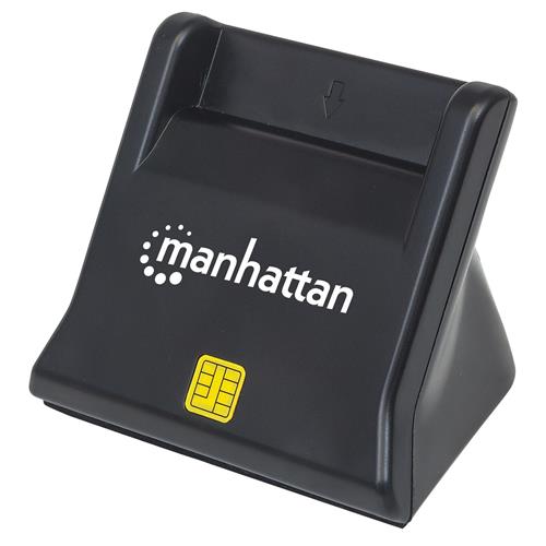 Manhattan USB-A Smart/SIM Card Reader 480 Mbps (USB 2.0) Desktop Standing Friction Type compatible Hi-Speed USB Cable 86cm Black Three Year Warranty. Interface: USB 2.0. Cable length: 0.86 m Product colour: Black. Weight: 60 g