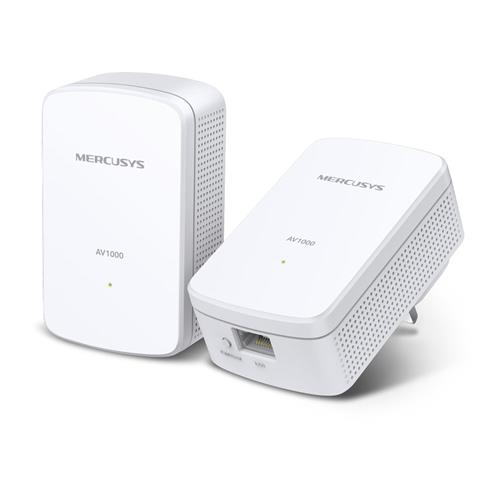 Mercusys AV1000 Gigabit Powerline Starter Kit 1000 Mbit/s IEEE 802.3 IEEE 802.3ab IEEE 802.3u Gigabit Ethernet 101001000 Mbit/s HomePlug AV2 OFDM