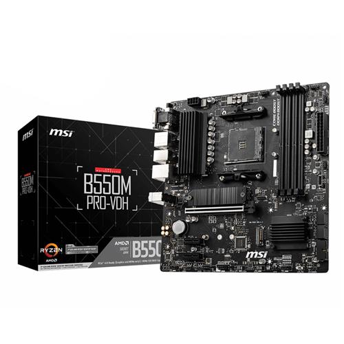 MSI B550M PRO-VDH AMD Socket AM4 AMD Ryzen 3000 Series DDR4-SDRAM 128 GB DIMM