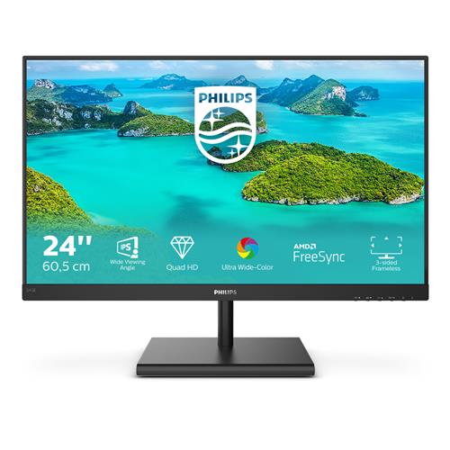 Philips E Line 245E1S/00 computer monitor 60.5 cm (23.8") 2560 x 1440 pixels 2K Ultra HD LCD Black