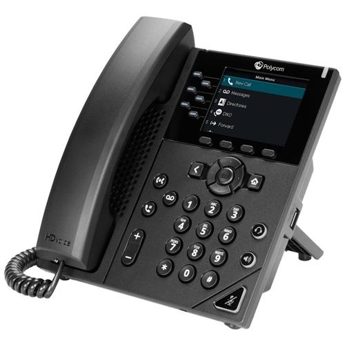 Photos - VoIP Phone Poly HP  VVX 350 6-Line IP Phone and PoE-enabled 2200-48830-025 