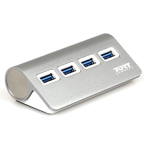 Port Designs 900121 interface hub USB 3.2 Gen 1 (3.1 Gen 1) Type-A 5000 Mbit/s Black