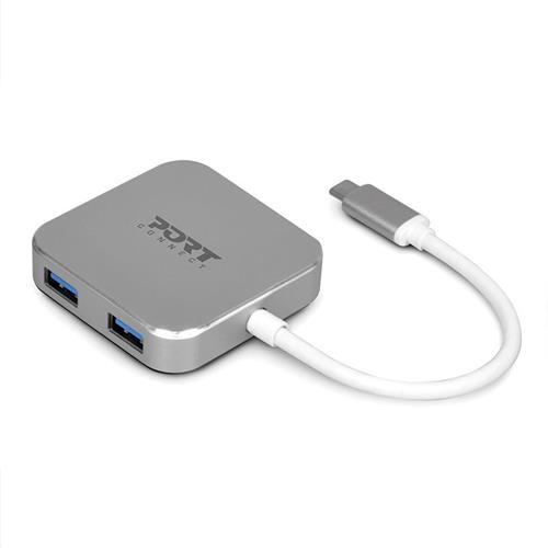 Port Designs 900123 interface hub USB 3.2 Gen 1 (3.1 Gen 1) Type-C 5000 Mbit/s Black
