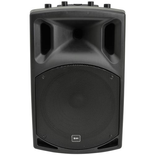 Qtx 178.854UK. Speaker placement: Floor. Product colour: Black. Power source type: AC Battery AC input voltage: 220 - 240 V AC input frequency: 50 - 60 Hz. Width: 565 mm Depth: 345 mm Height: 325 mm. Quantity per pack: 1 pc(s)