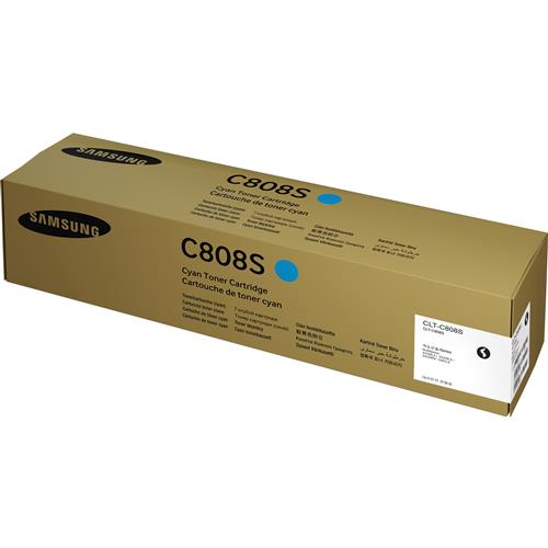 Samsung CLT-C808S Cyan Original Toner Cartridge. Colour toner page yield: 20000 pages Printing colours: Cyan Quantity per pack: 1 pc(s)