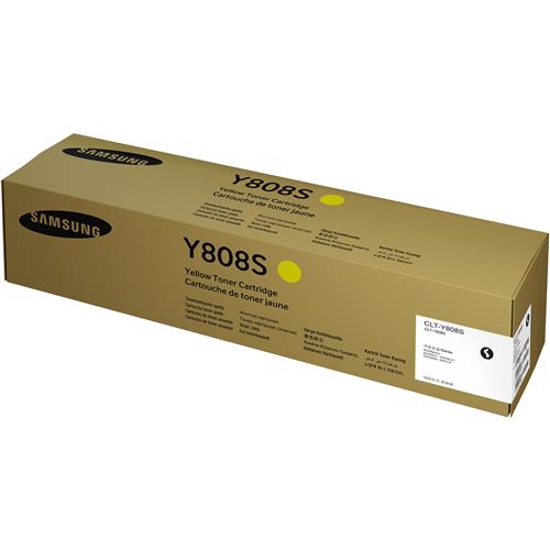 Samsung CLT-Y808S Yellow Original Toner Cartridge. Colour toner page yield: 20000 pages Printing colours: Yellow Quantity per pack: 1 pc(s)