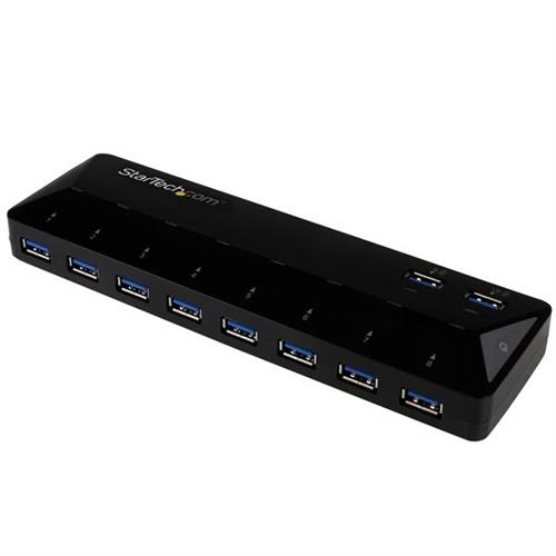 StarTech.com 10-Port USB 3.0 Hub with Charge and Sync Ports - 5Gbps - 2 x 1.5A Ports