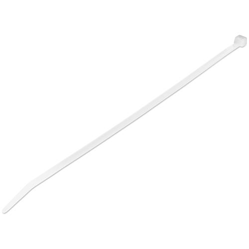 StarTech.com 10"(25cm) Cable Ties - 1/8"(4mm) wide 2-5/8"(68mm) Bundle Diameter 50lb(22kg) Tensile Strength Nylon Self Locking Zip Ties w/ Curved Tip - 94V-2/UL Listed 100 Pack - White - TAA