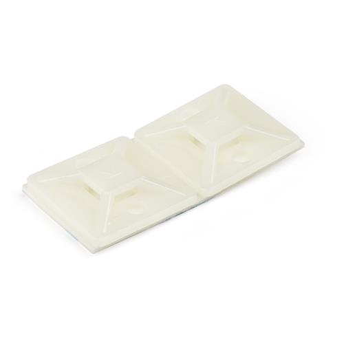 StarTech.com 100 Pack Cable Tie Mounts with Adhesive Tape for 0.18 in. (4.6 mm) Wide Ties - Nylon/Plastic Zip Tie Mounts - Electrical/Network Cable Wrap Mounts / 94V-2 Fire & UL Rated - TAA White Nylon 100 pc(s) CBMZT4N CBMZT4NK CBMZT4B CBMZT4