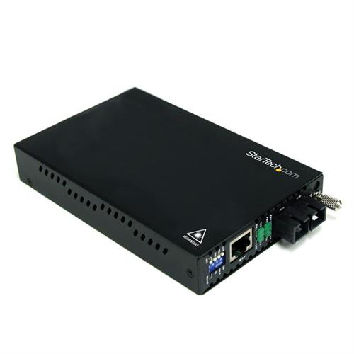 Photos - Switch Startech.com 10/100 Mbps Single Mode Fiber Media Converter SC 30 km 200 Mbit/s 10Base-T 100Base-FX Fast Ethernet 10100 Mbit/ 