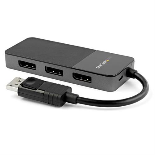 StarTech.com 3-Port DisplayPort 1.4 Splitter DisplayPort to 3x DP Multi-Monitor Adapter Triple 4K Computer MST Hub USB Bus-Powered - Windows Only