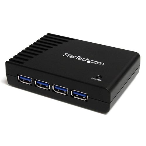 StarTech.com 4 Port Black SuperSpeed USB 3.0 Hub